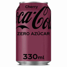 Imagen coca cola cherry zero lata 33cl