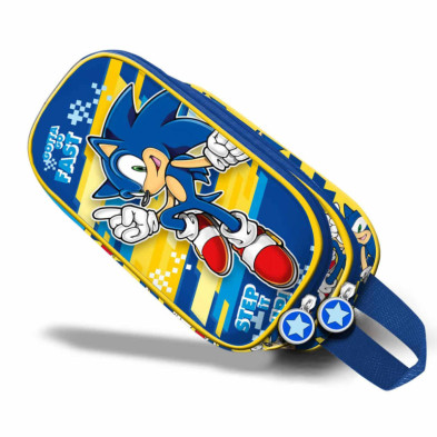 Imagen portatodo doble 3d sonic 22cm Imagen portatodo doble 3d sonic 22cm