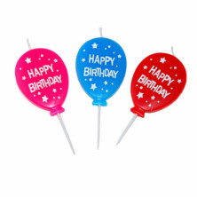 Imagen velas globo happy birthday