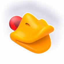 Imagen chupete pico de pato con caramelo 12u
