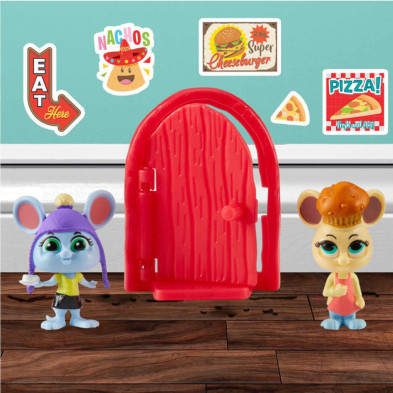 imagen 1 de pack 2 figuras mouse in the house puerta roja