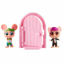 Imagen pack 2 figuras mouse in the house puerta rosa