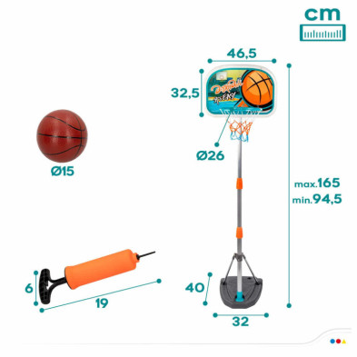 imagen 4 de canasta de baloncesto con balón 40x32x165cm