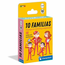 Imagen juego baraja de cartas 10 familias clementoni