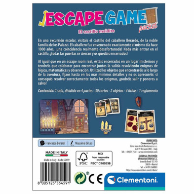imagen 1 de juego de cartas el castillo maldito - escape game