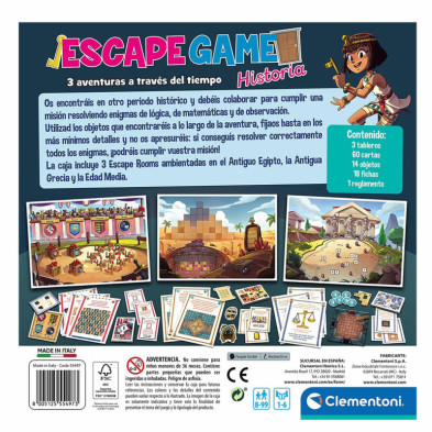 imagen 1 de juego de cartas historia - escape game