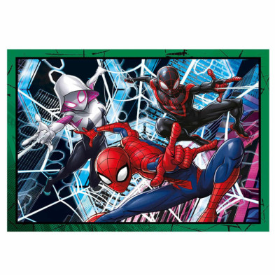 imagen 4 de puzzle spiderman 4 en 1 de 12 a 24 piezas clemento