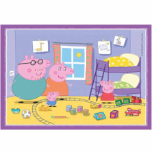imagen 3 de puzzle peppa pig 4 en 1 de 12 a 24 piezas clemento