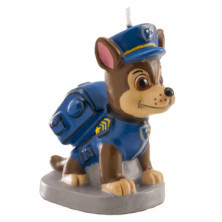 VELA 3D CUMPLEAÑOS CHASE PAW PATROL 7CM