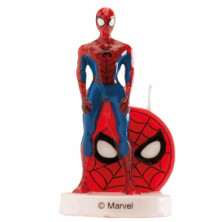 VELA 3D CUMPLEAÑOS SPIDERMAN 8CM