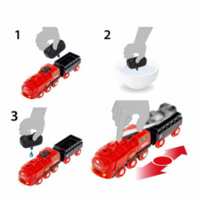 imagen 4 de set ferroviario con tren de vapor brio