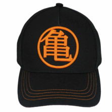 Imagen gorra beisbol negra logo dragon ball adulto