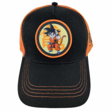 Imagen gorra db trucker goku negro/naranja adulto