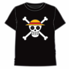 Imagen camiseta one piece skull negro talla 08