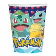 PACK 8 VASOS DE PAPEL POKÉMON 250ML