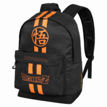 Imagen mochila urbana dragon ball negra y naranja