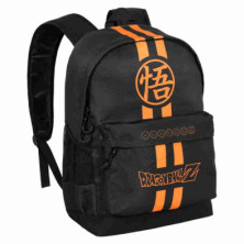 imagen 2 de mochila urbana dragon ball negra y naranja