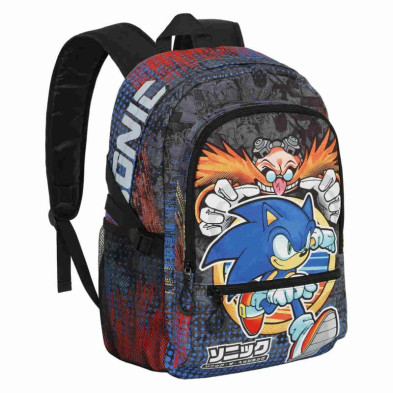 imagen 2 de mochila escolar urbana sonic con doble bolsito