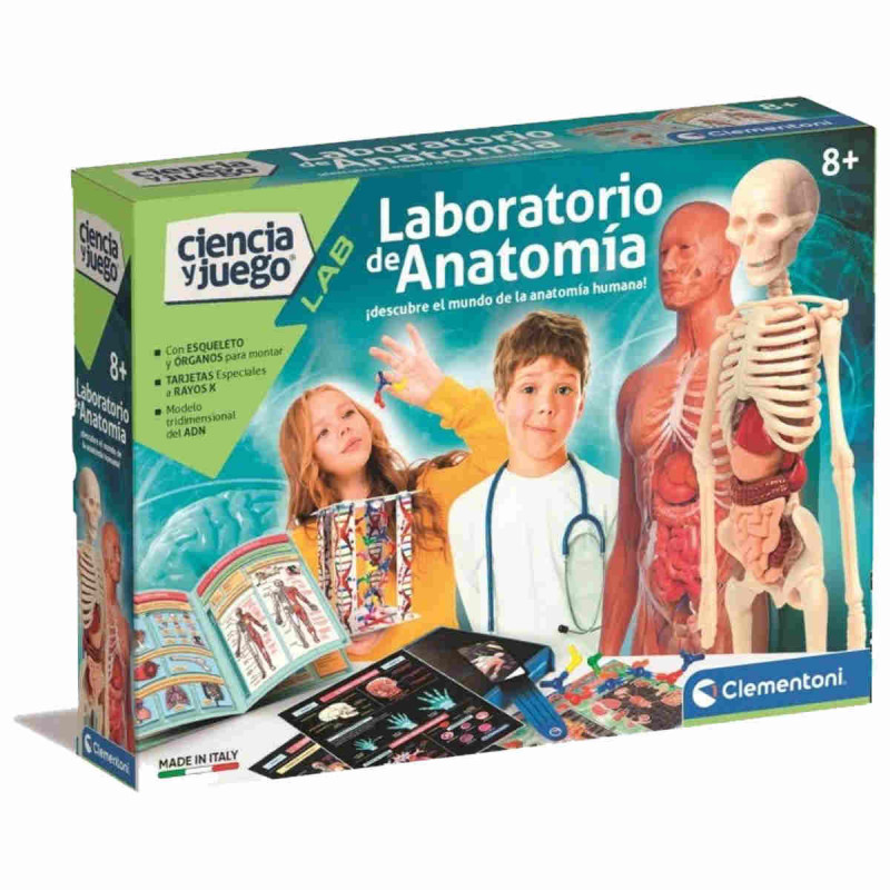 Juego Infantil Laboratorio de Anatomía Ciencia y Juego de Clementoni:  Explora el Cuerpo Humano 