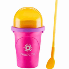 Imagen vaso granizado rosa y amarillo chillfactor reutili