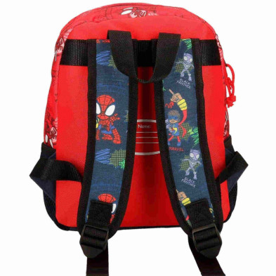 imagen 2 de mochila escolar go spidey 28cm adaptable