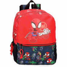 Imagen mochila escolar go spidey 32cm adaptable
