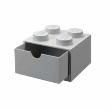 imagen 1 de caja lego ladrillo gris 16x16x12cm drawer desk 4
