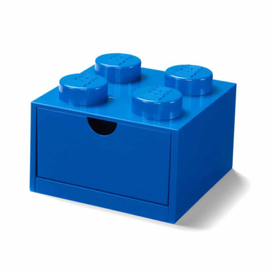Imagen caja lego ladrillo azul 16x16x12cm drawer desk 4