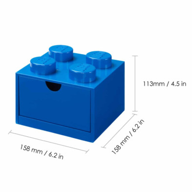 imagen 1 de caja lego ladrillo azul 16x16x12cm drawer desk 4