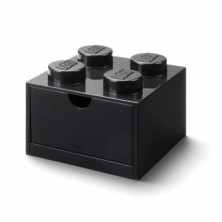 Imagen caja lego ladrillo negro 16x16x12cm drawer desk 4