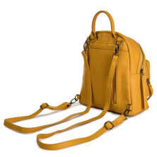 MOCHILA PEPE JEANS LONDON BITMAT OCRE trasera