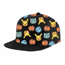 Imagen gorra adulto pokémon - pikachu - charmander