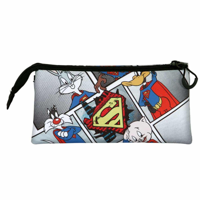 Estuche Portatodo Triple De Loki Timeline - Diseño Marvel, 3 Compartimentos Con Cremallera, Para Niños De 6 A 12 Años
