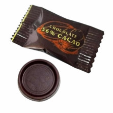 Imagen mini napolitana de chocolate 3grs 56% cacao 400u