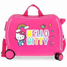 Imagen maleta infantil hello kitty 2 ruedas multidireccio