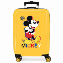 Imagen maleta de cabina rígida mickey 3d 55 cm ocre
