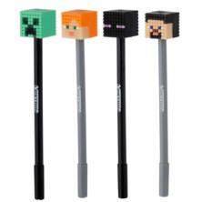 SET 4 BOLÍGRAFOS MINECRAFT PUNTA FINA