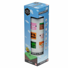 imagen 3 de botella termo con termómetro caras del minecraft