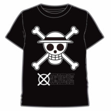Imagen camiseta one piece skull negro talla 08