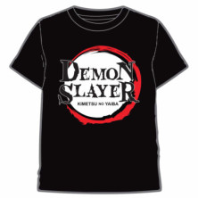 Imagen camiseta demon slayer logo negro talla 08