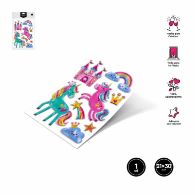 imagen 1 de stickers princesas set lamina 21x30cm