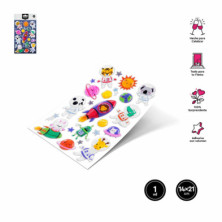 imagen 1 de stickers cohete espacial lamina adhesiva 14x21cm