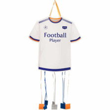 Imagen piñata camiseta fútbol blanca 48x50cm cartón