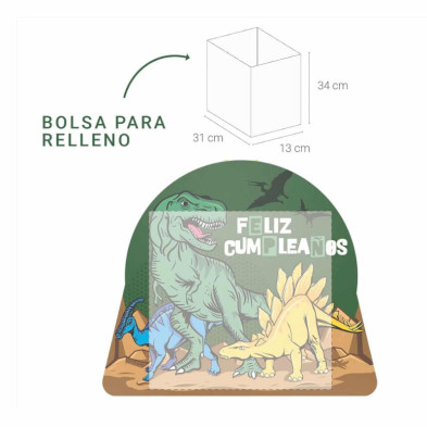 imagen 2 de piñata dinosaurio 50x43cm cartón