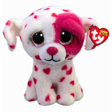 PELUCHE BEANIE BOOS PERRO CORAZONES 15CM TY