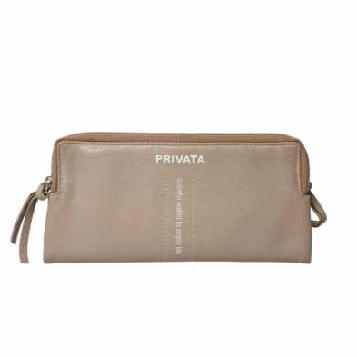 Imagen cartera mujer piel nappa beige pr42005