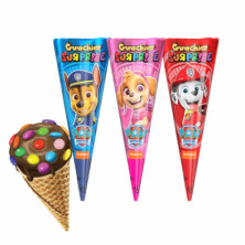 Imagen cono chocolate 25grs paw patrol estuche 12u