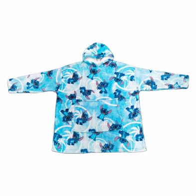 imagen 1 de sudadera poncho adulto lilo & stitch azul