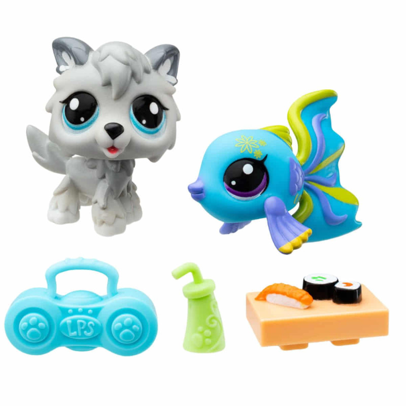 Set 2 figuras littlest pet shop serie 1 20 24 hipergol