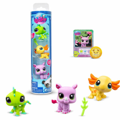 Set 3 figuras littlest pet shop s 1 (39-40-38) 